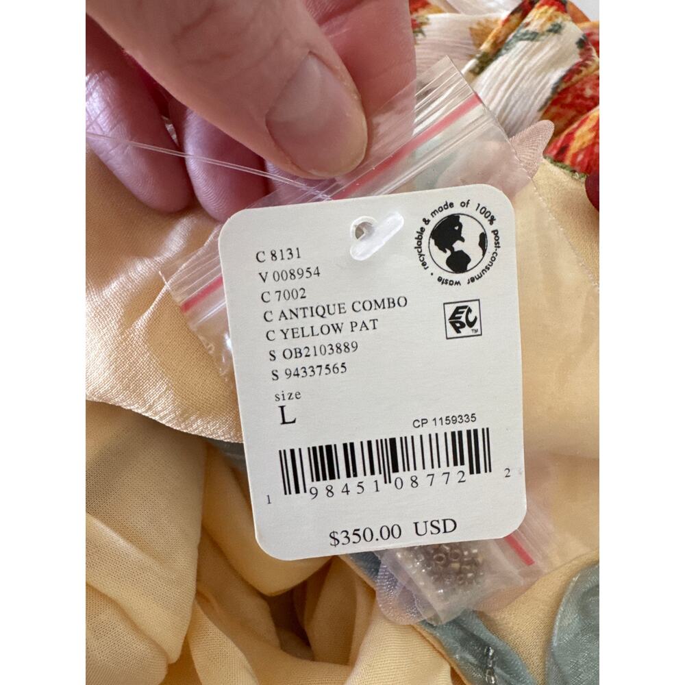 FREE PEOPLE Timeless Tapestry Maxi Dress Handkerchief Hem Boho Large NWT - Picture 13 of 13